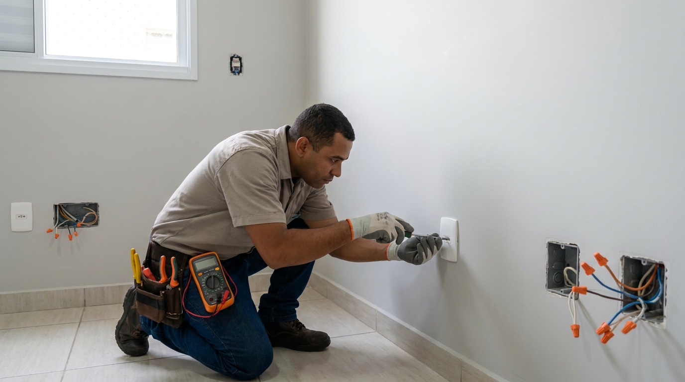 Instalacao de tomada e interruptor em Jaraguá do Sul‑SC