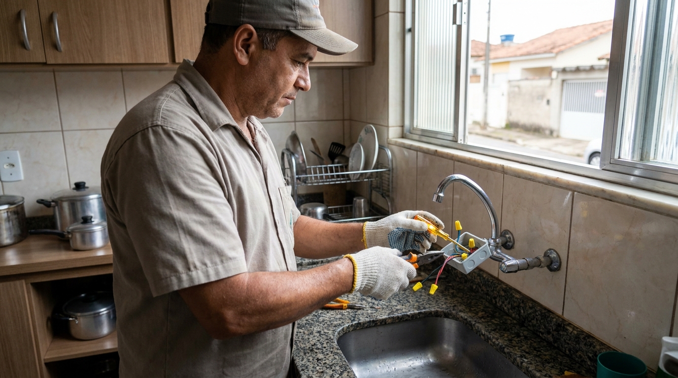 Instalacao de torneira eletrica profissional em Jaraguá do Sul‑SC