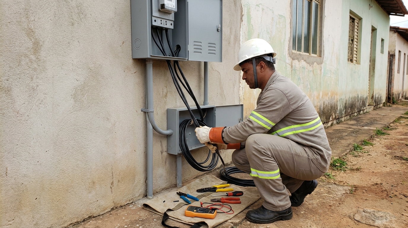 Troca de padrao de energia em Jaraguá do Sul‑SC